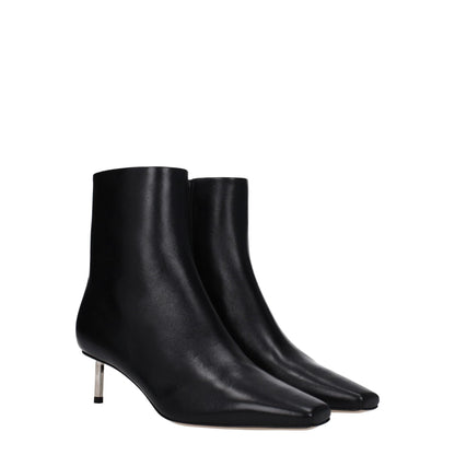 Off-White Black Leather Ankle Boots by Off-White