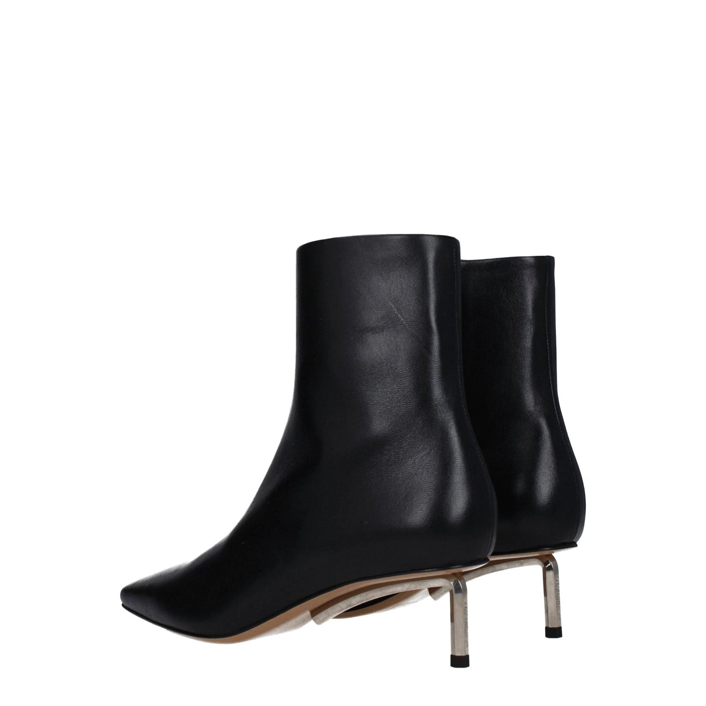 Off-White Black Leather Ankle Boots by Off-White