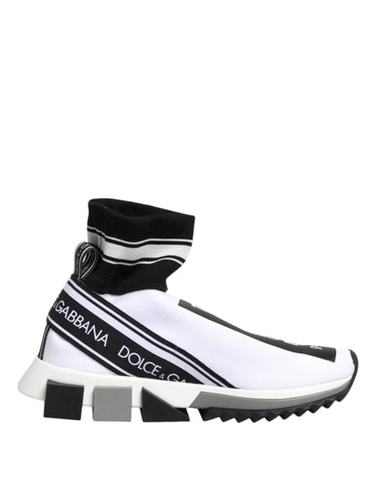 Dolce & Gabbana White Black Sorrento Socks Sneakers Shoes by Dolce & Gabbana