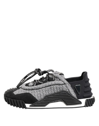 Dolce & Gabbana Black Gray NS1 Low Top Sneakers Shoes by Dolce & Gabbana