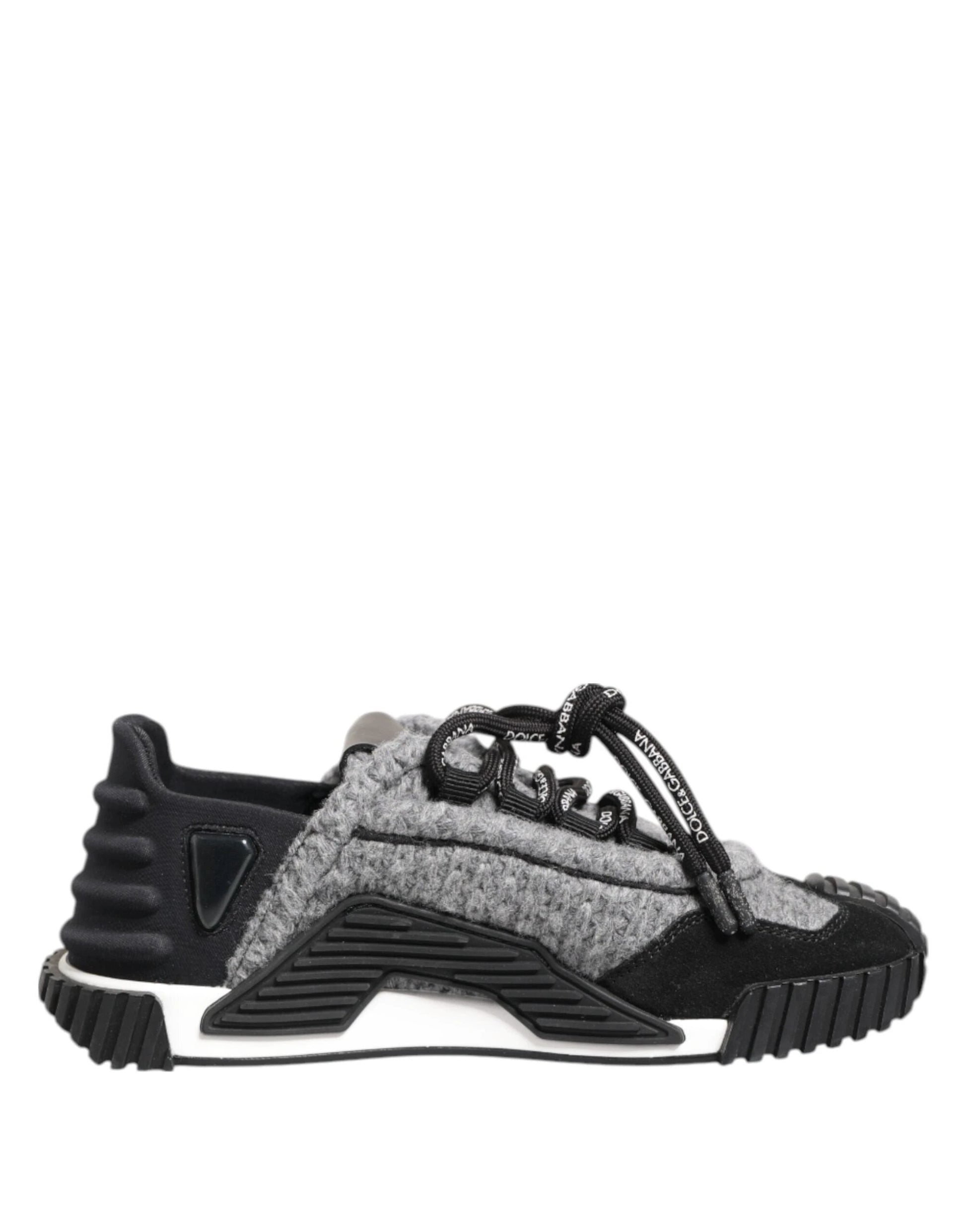 Dolce & Gabbana Black Gray NS1 Low Top Sneakers Shoes by Dolce & Gabbana