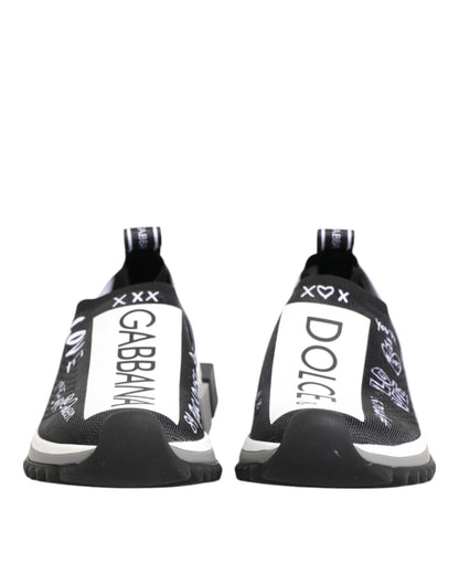 Baskets Dolce & Gabbana femme Sorrento basses noir et blanc – LA12753