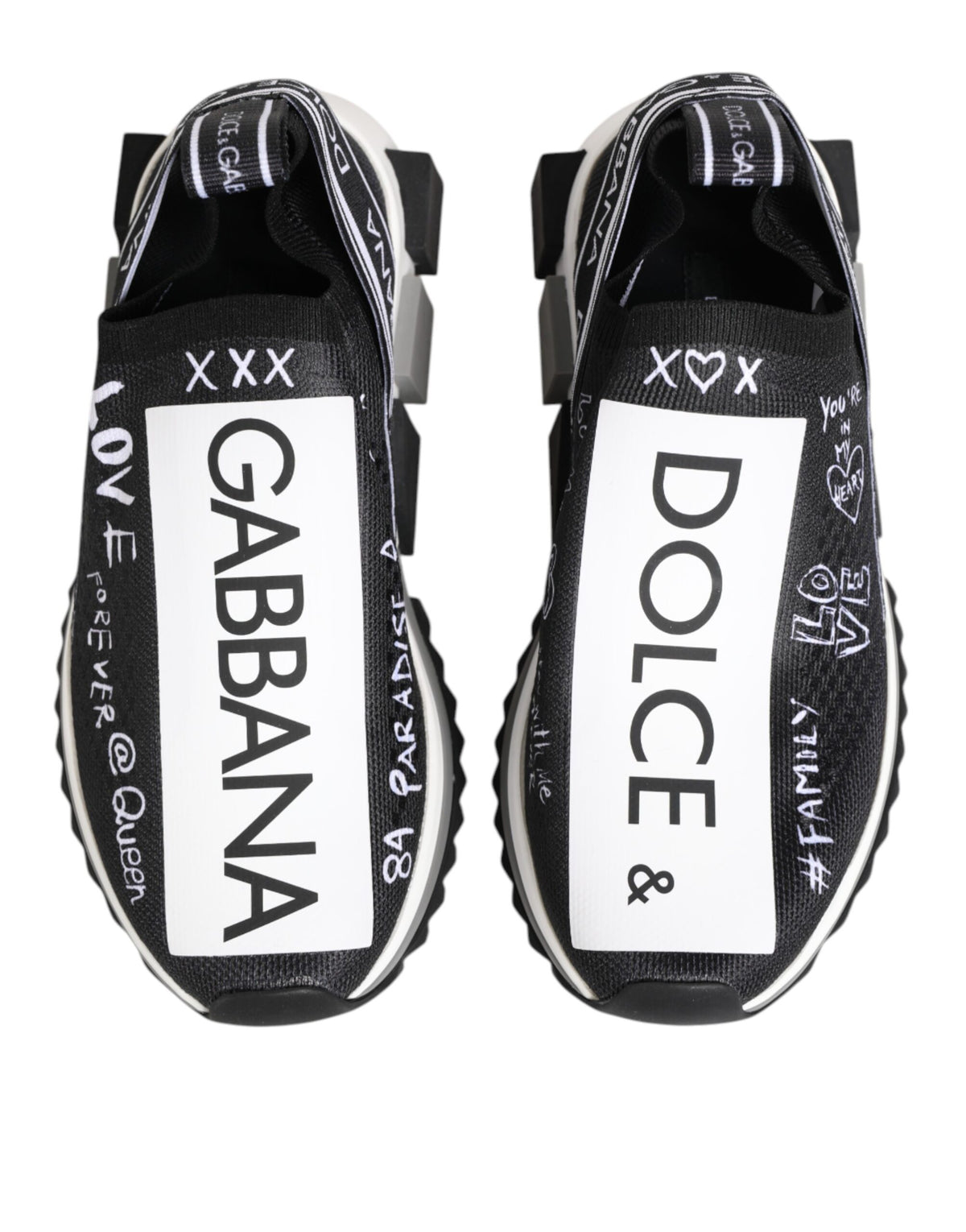 Baskets Dolce & Gabbana femme Sorrento basses noir et blanc – LA12753
