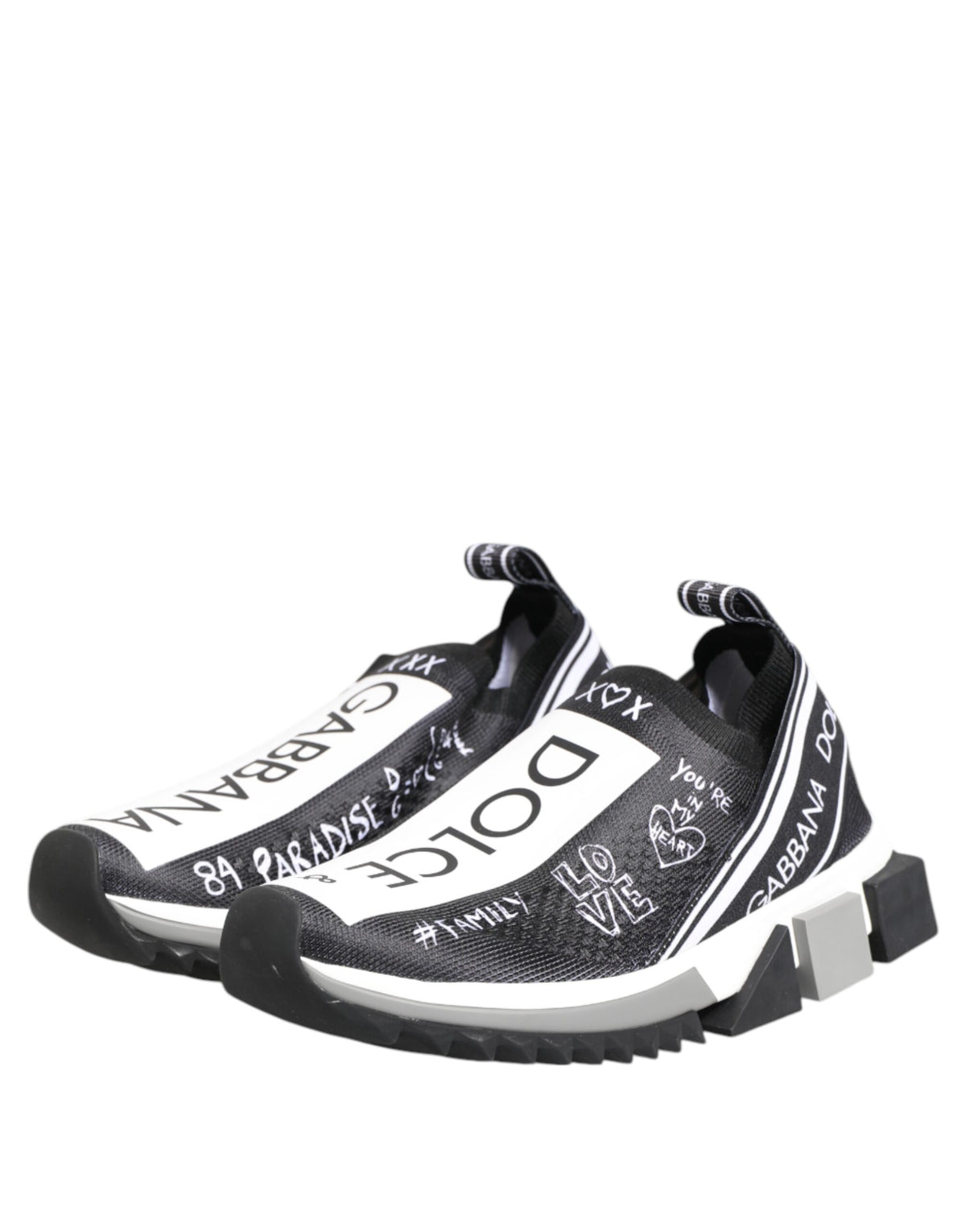 Baskets Dolce & Gabbana femme Sorrento basses noir et blanc – LA12753
