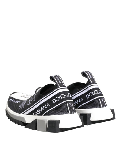 Baskets Dolce & Gabbana femme Sorrento basses noir et blanc – LA12753