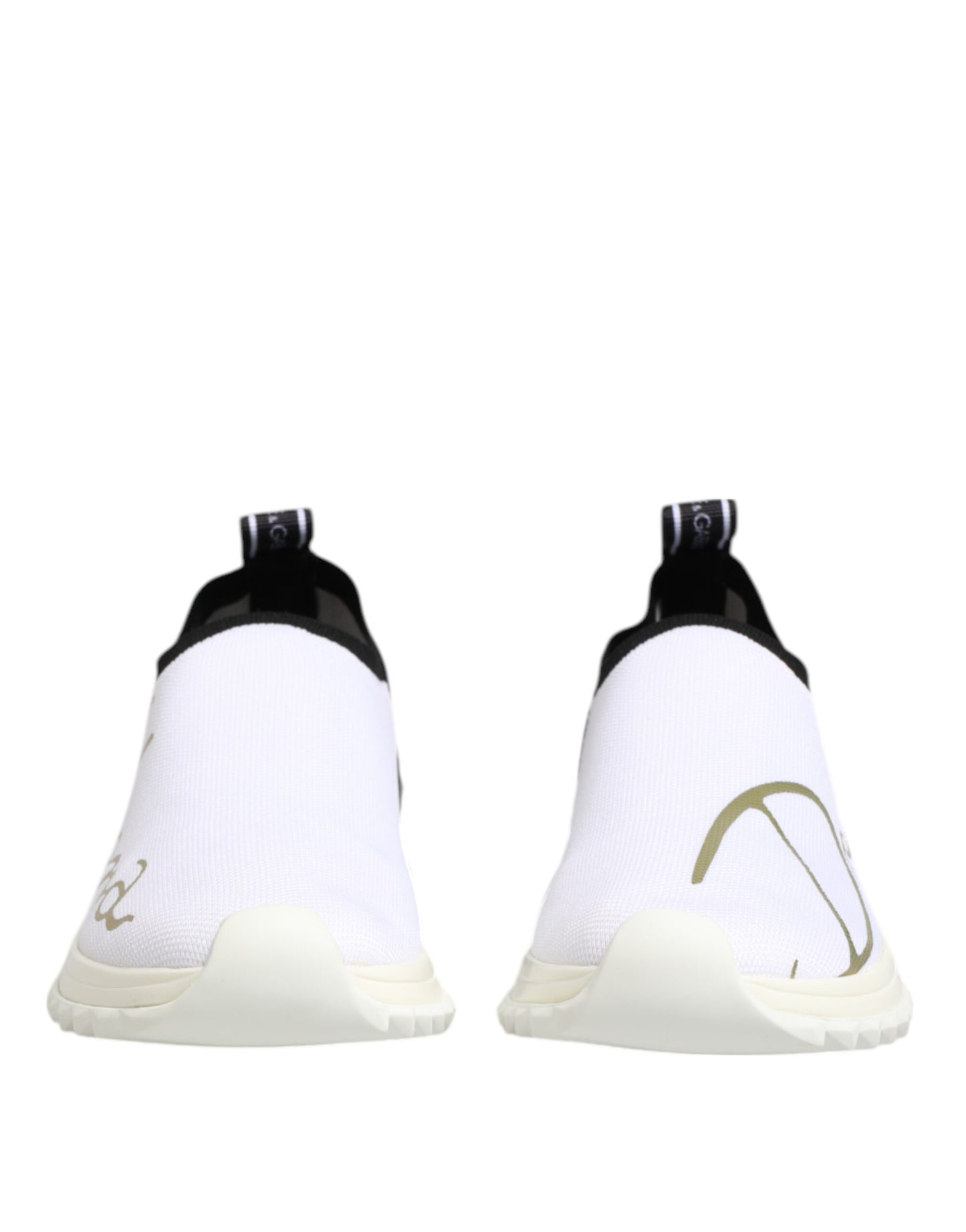 Dolce & Gabbana White Black Low Top Sorrento Sneakers Shoes by Dolce & Gabbana