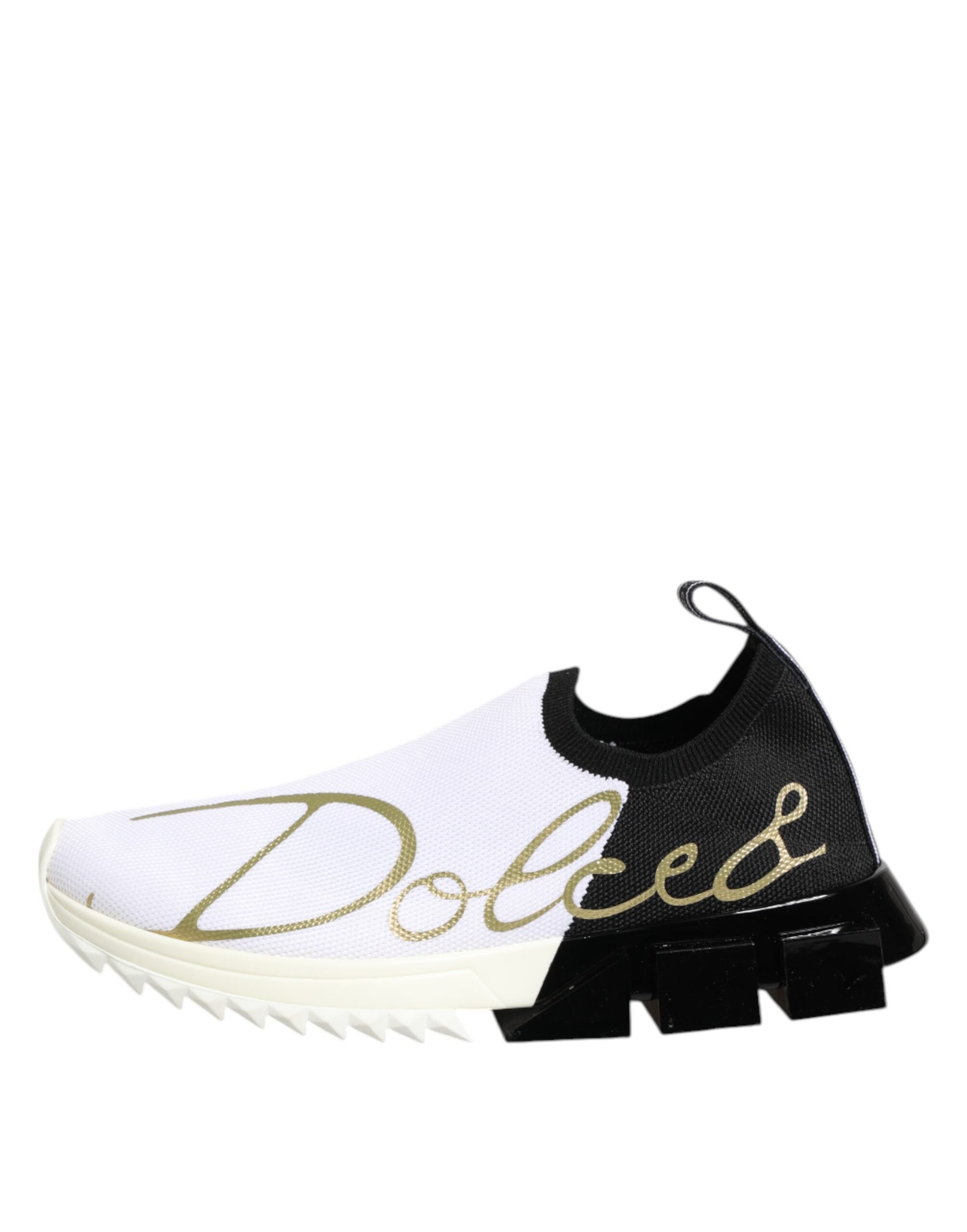 Dolce & Gabbana White Black Low Top Sorrento Sneakers Shoes by Dolce & Gabbana