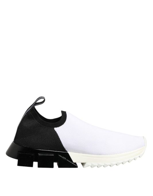 Baskets basses Dolce & Gabbana Sorrento en polyester noir et blanc – LA12814