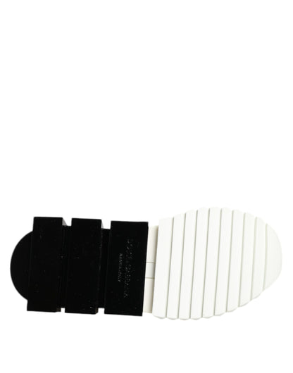 Dolce & Gabbana White Black Low Top Sorrento Sneakers Shoes by Dolce & Gabbana