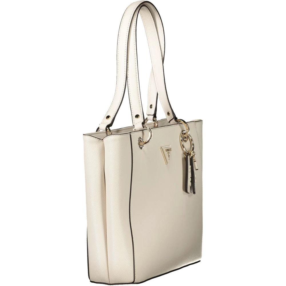 Guess Jeans Beige Polyurethane Women's Shoulder Bag by Guess Jeans