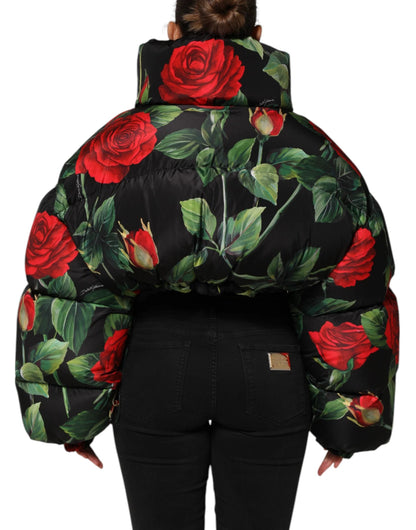 Dolce & Gabbana Multicolor Floral Puffer Coat Full Zip Jacket by Dolce & Gabbana