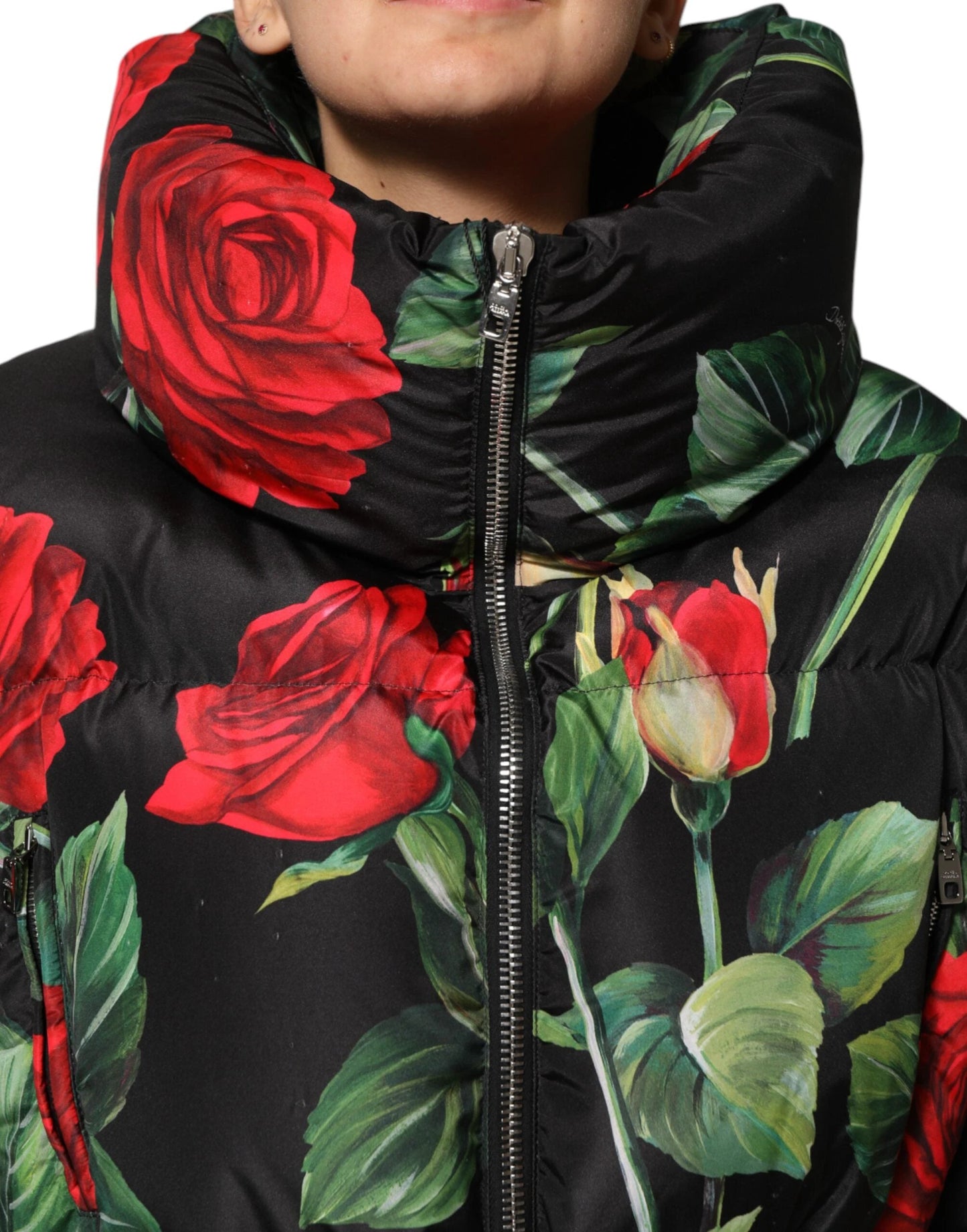 Dolce & Gabbana Multicolor Floral Puffer Coat Full Zip Jacket by Dolce & Gabbana