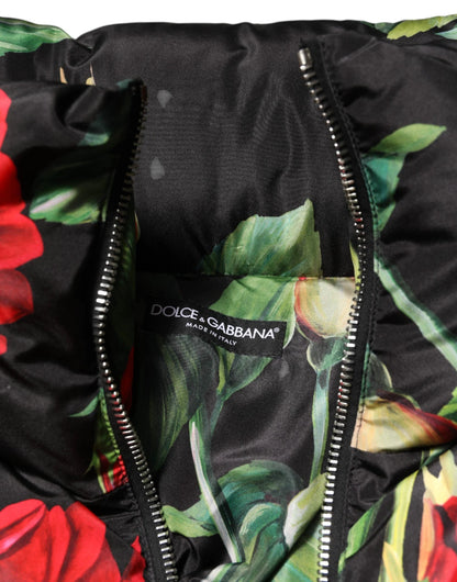 Dolce & Gabbana Multicolor Floral Puffer Coat Full Zip Jacket by Dolce & Gabbana