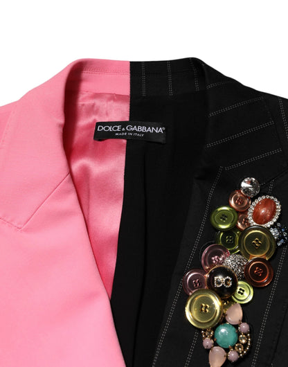 Dolce & Gabbana Multicolor Patchwork Embellished Coat Jacket by Dolce & Gabbana