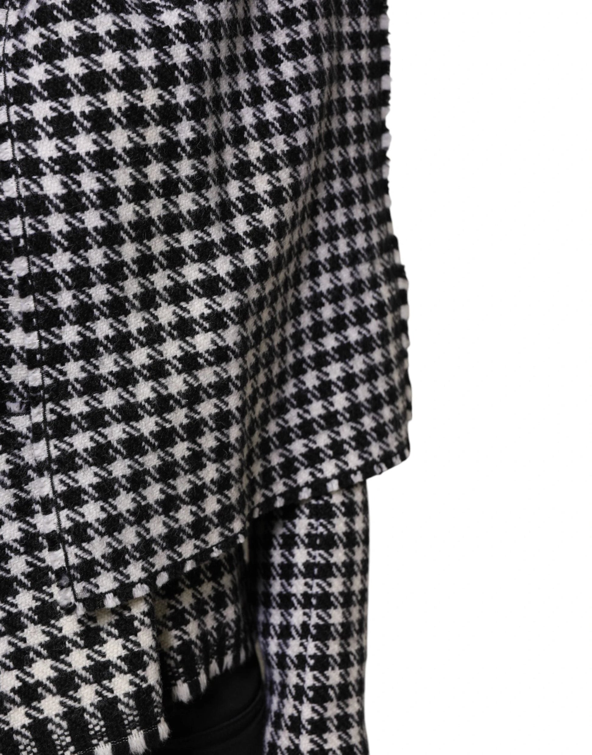 Dolce & Gabbana Multicolor Wool Monochrome Patterned Jacket by Dolce & Gabbana