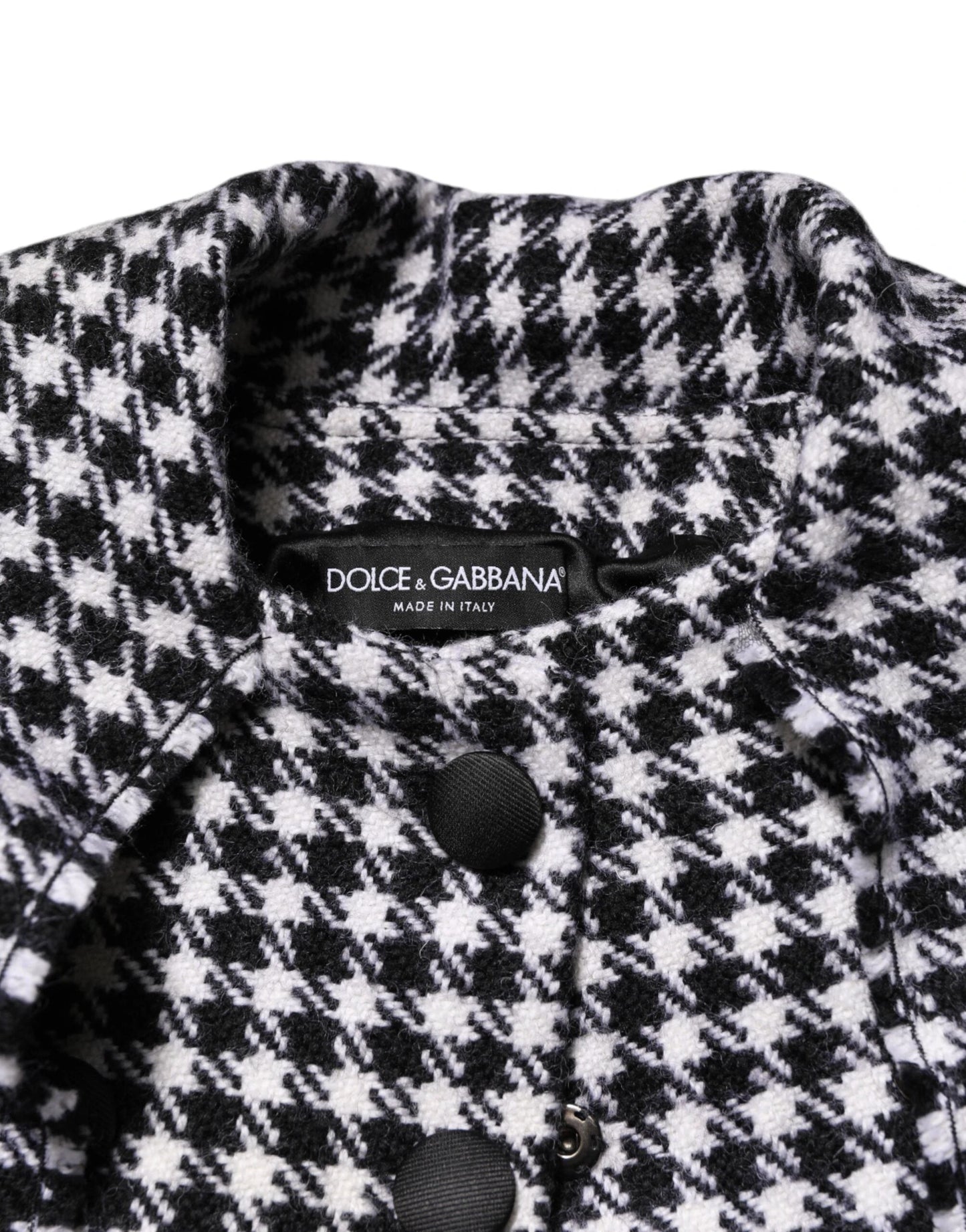 Dolce & Gabbana Multicolor Wool Monochrome Patterned Jacket by Dolce & Gabbana