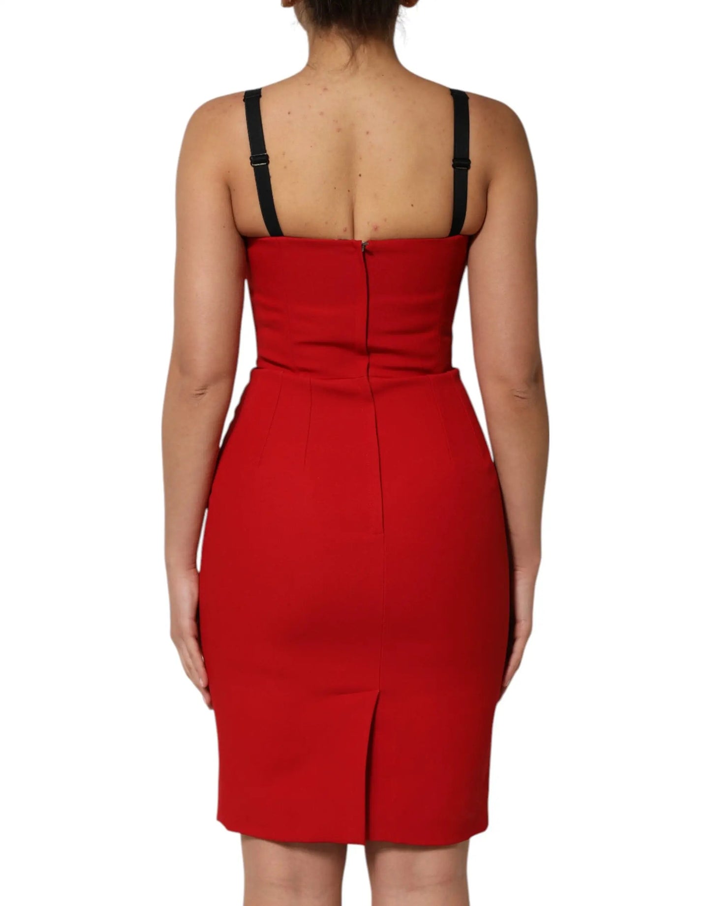 Dolce & Gabbana Red Stretch Bodycon Sheath Knee Length Dress by Dolce & Gabbana