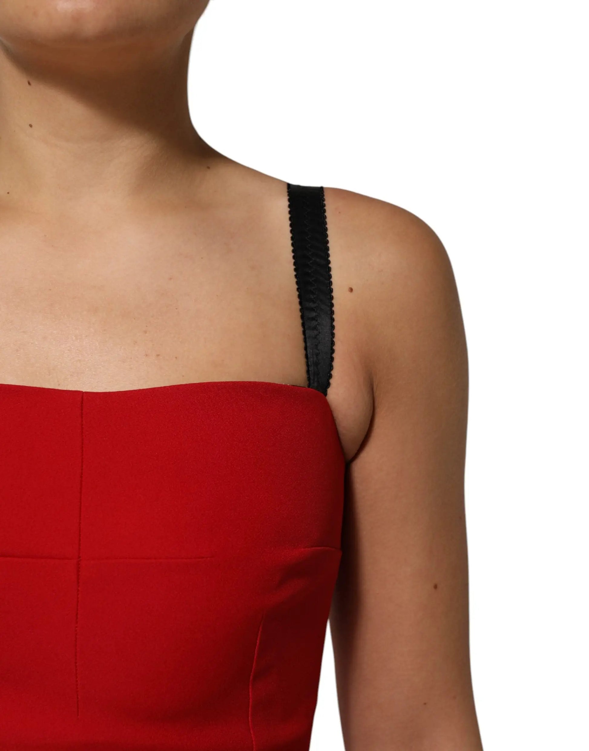 Dolce & Gabbana Red Stretch Bodycon Sheath Knee Length Dress by Dolce & Gabbana