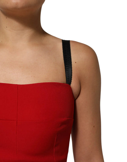Dolce & Gabbana Red Stretch Bodycon Sheath Knee Length Dress by Dolce & Gabbana