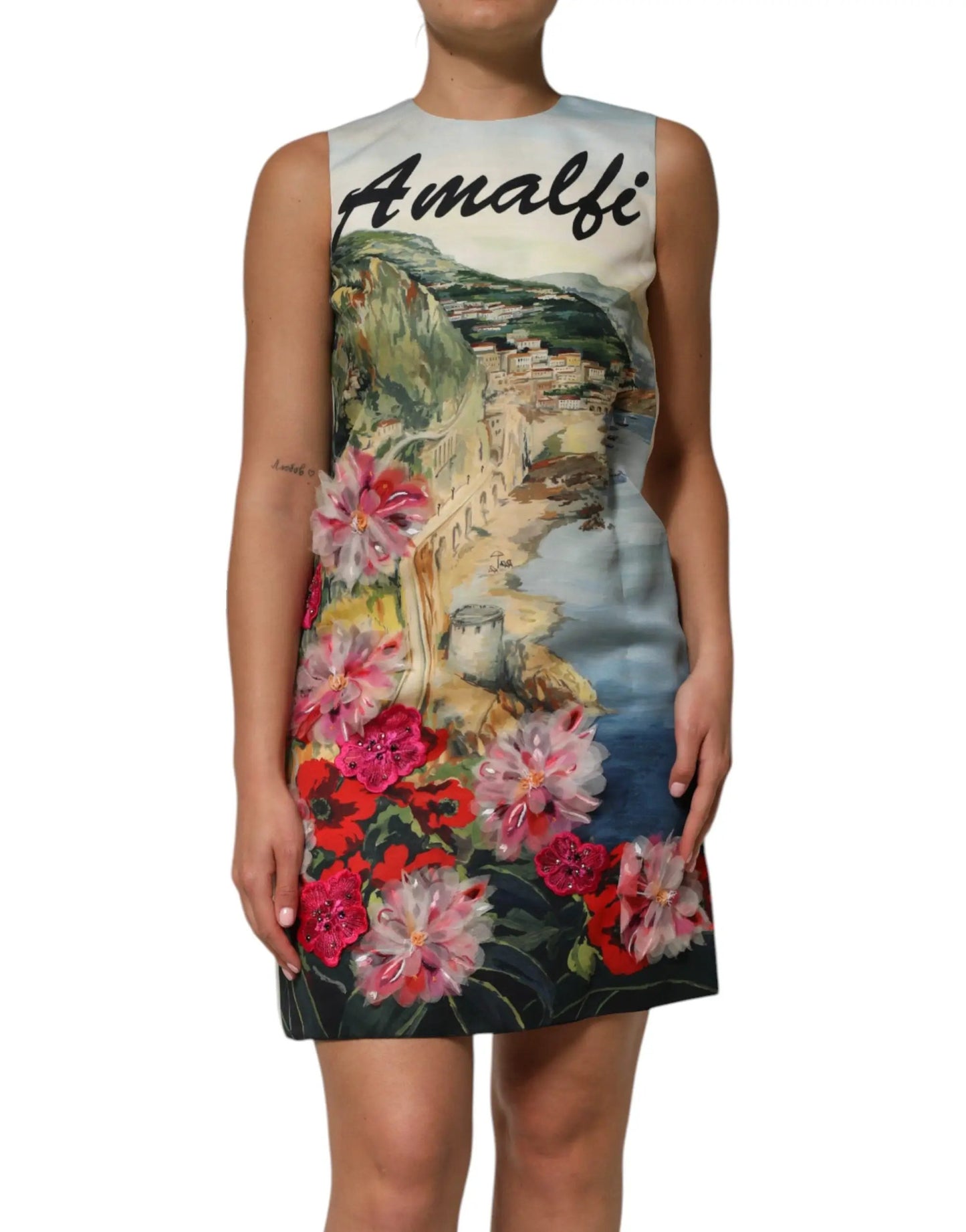 Dolce & Gabbana Multicolor Crystal Embellished Mini Dress by Dolce & Gabbana