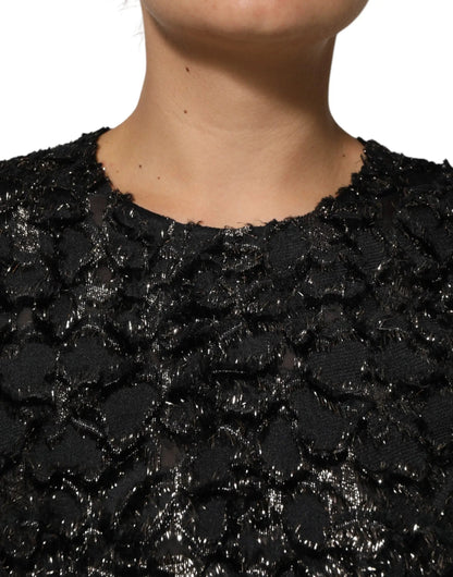 Dolce & Gabbana Black Sequin Bouclé Tweed Sheath Dress by Dolce & Gabbana