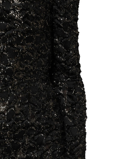 Dolce & Gabbana Black Sequin Bouclé Tweed Sheath Dress by Dolce & Gabbana
