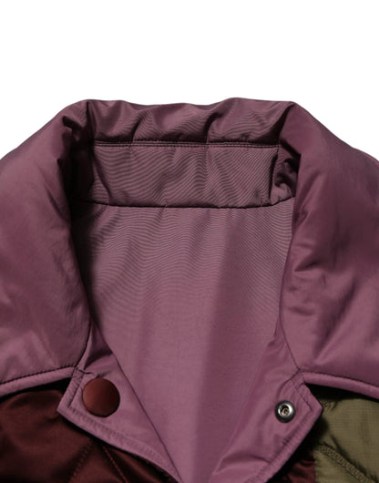 Dolce & Gabbana Multicolor Patchwork PolyesterQuilted Jacket by Dolce & Gabbana