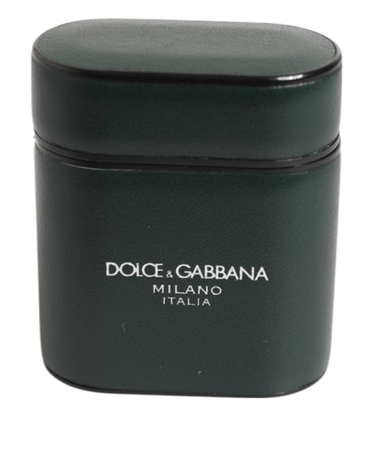 Étui AirPods Dolce & Gabbana homme à rabat logo en cuir de veau noir – SMY11115