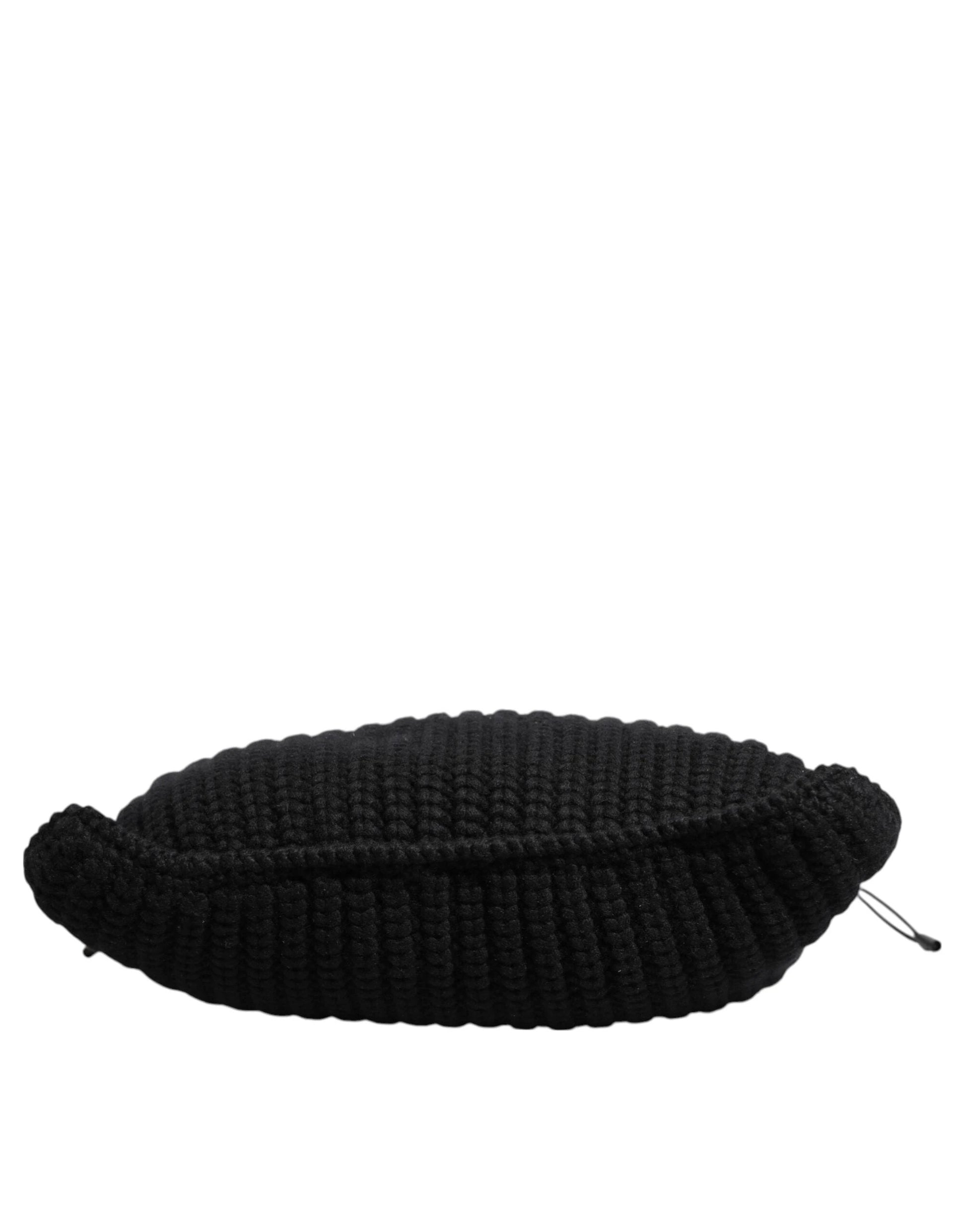 Dolce & Gabbana Black Cashmere Knitted Leather Shoulder Women Borse Bag by Dolce & Gabbana