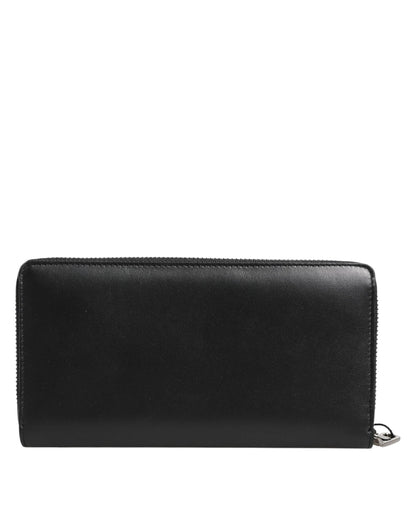 Dolce & Gabbana Black Brown Exotic Leather Men Continental Clutch Wallet