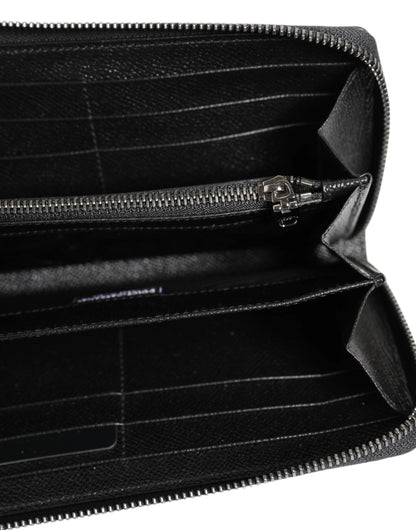 Dolce & Gabbana Multicolor Camouflage Logo Zip Around Continental Wallet