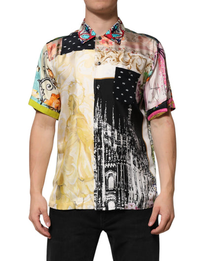 Dolce & Gabbana Multicolor Printed Button Down Casual Shirt by Dolce & Gabbana