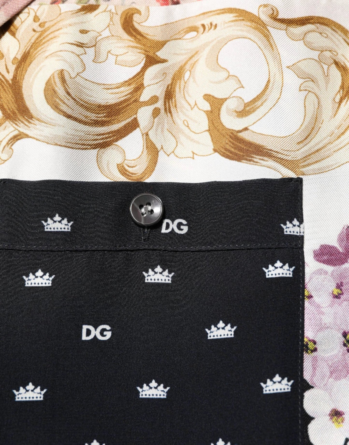 Dolce & Gabbana Multicolor Printed Button Down Casual Shirt by Dolce & Gabbana