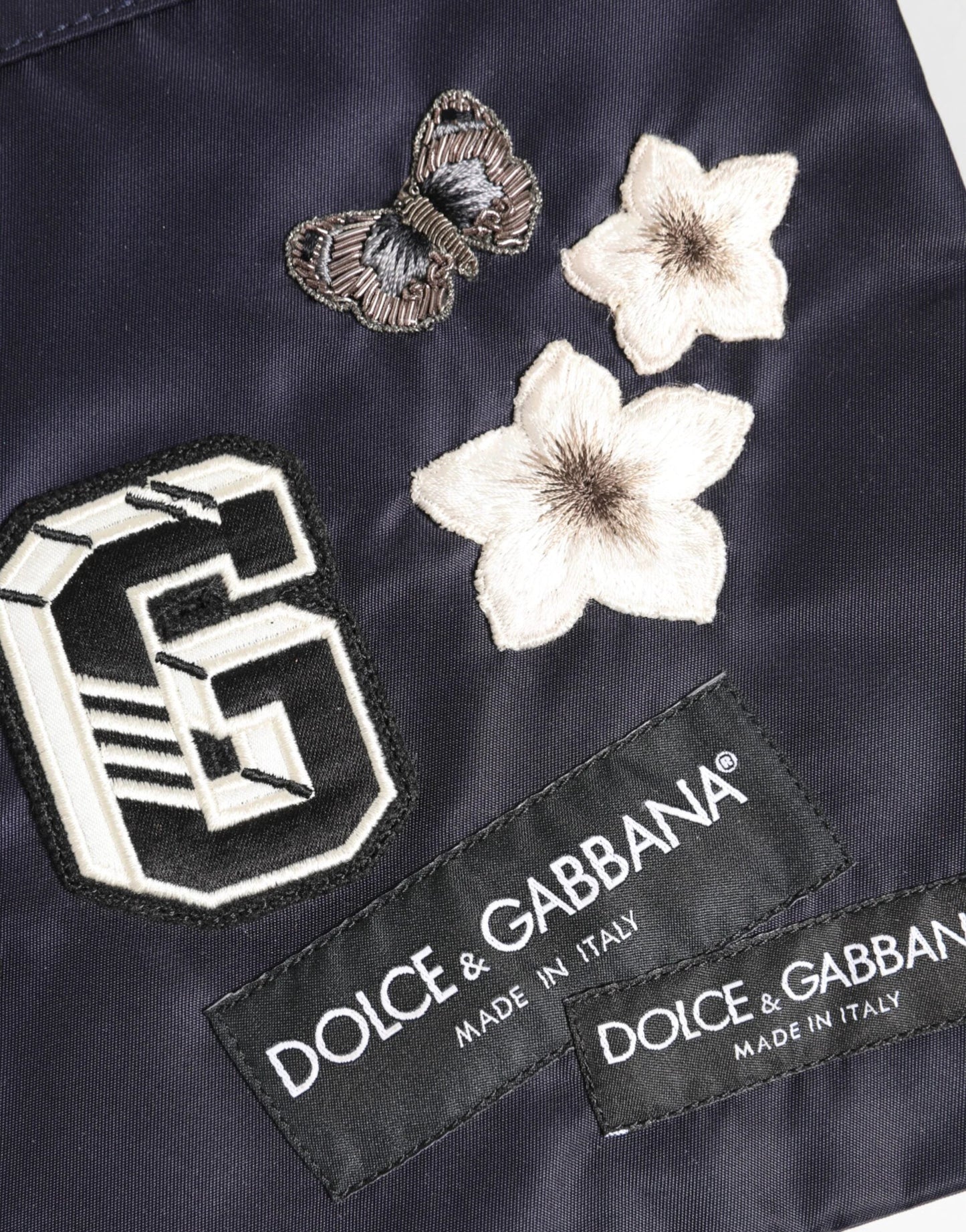 Dolce & Gabbana Blue DG Logo Patch Embellished Pouch Clutch Men Borse Bag by Dolce & Gabbana
