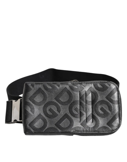 Dolce & Gabbana Gray DG Logo Mania Purse Phone Belt Waist Men Borse Bag by Dolce & Gabbana