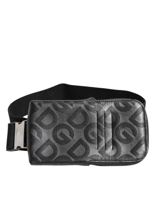 Dolce & Gabbana Gray DG Logo Mania Purse Phone Belt Waist Men Borse Bag by Dolce & Gabbana