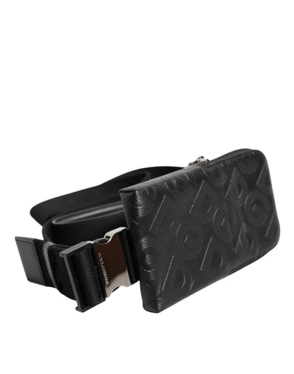 Dolce & Gabbana Gray DG Logo Mania Purse Phone Belt Waist Men Borse Bag by Dolce & Gabbana
