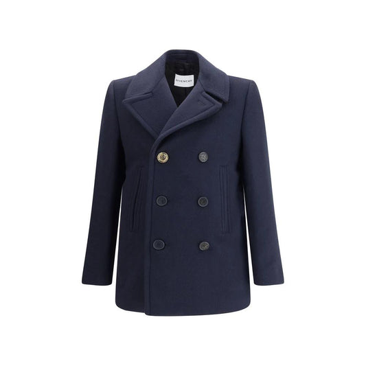 Givenchy Blue Wool Coat by Givenchy