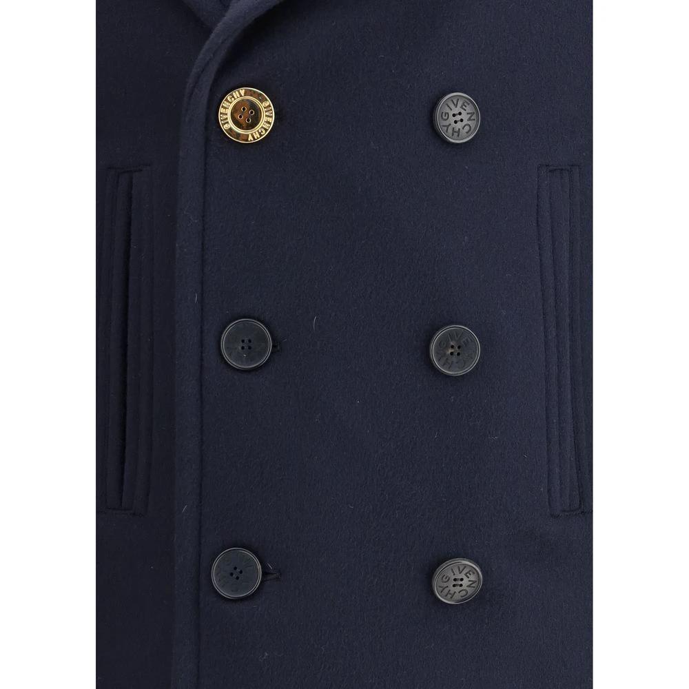 Givenchy Blue Wool Coat by Givenchy