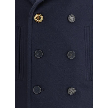 Givenchy Blue Wool Coat by Givenchy