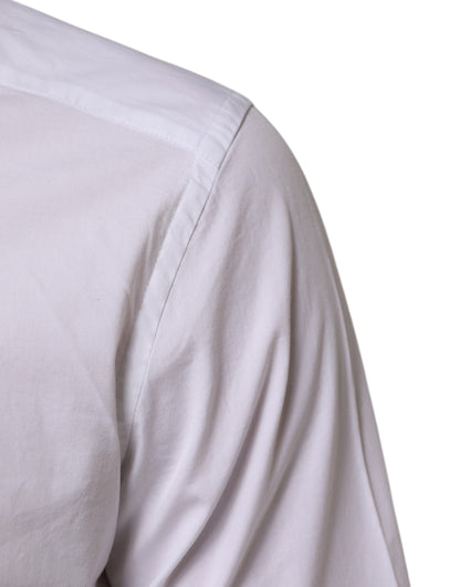 Chemise habillée Dolce & Gabbana homme GOLD à manches longues en coton blanc – TSH90814