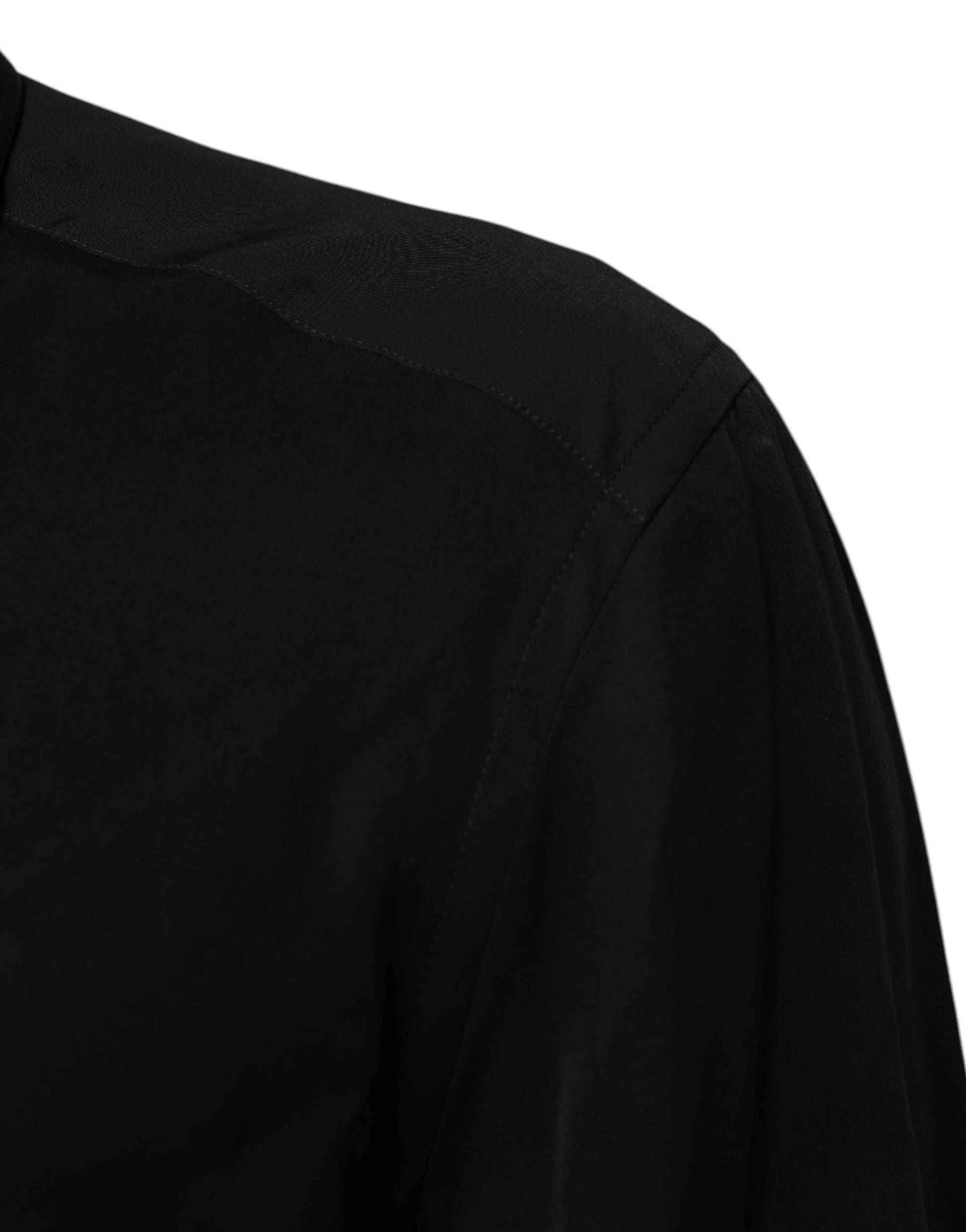 Dolce & Gabbana Black Viscose Long Sleeve Formal Dress Shirt by Dolce & Gabbana