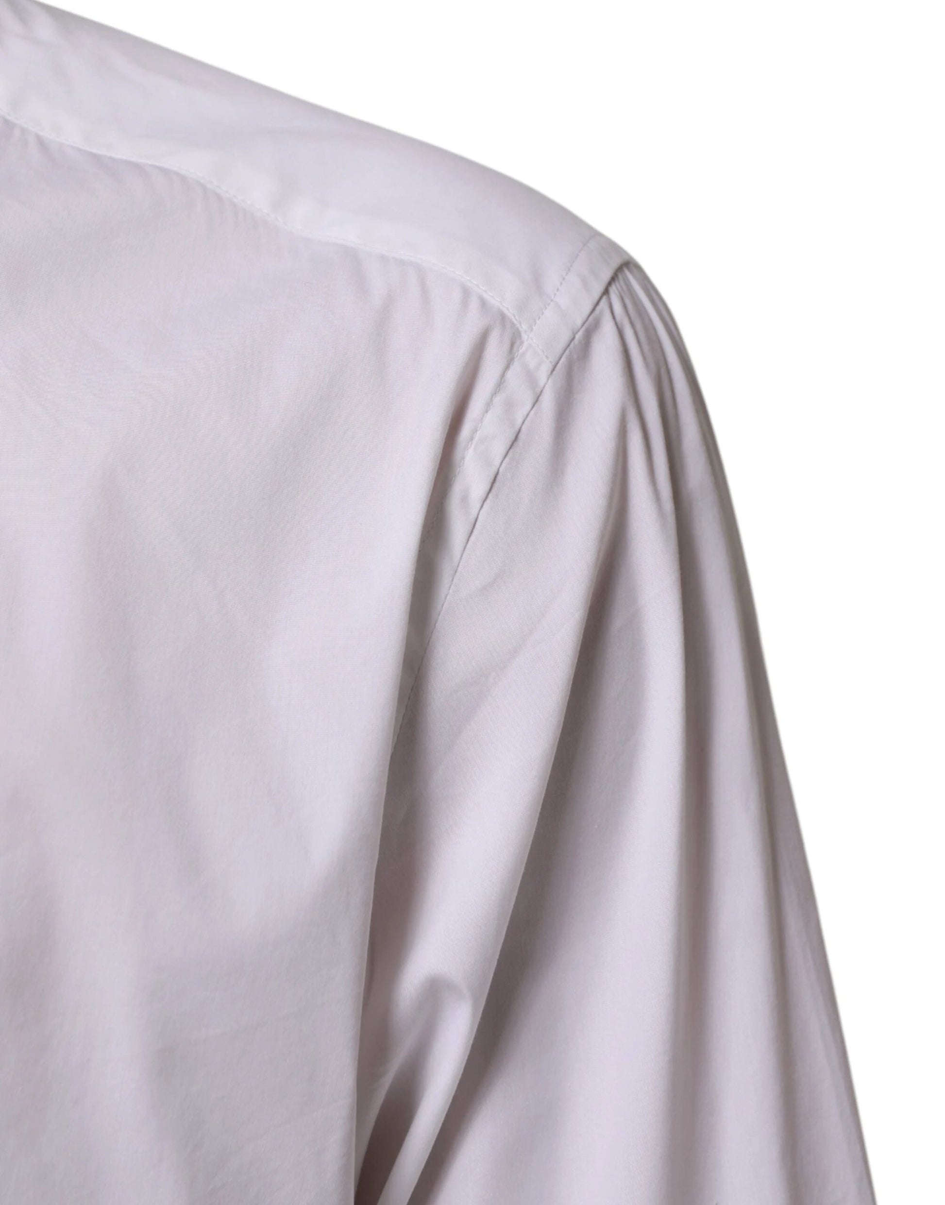 Dolce & Gabbana White Cotton GOLD Long Sleeves Formal Shirt by Dolce & Gabbana