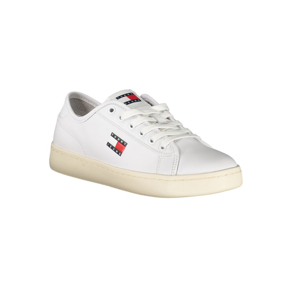 Tommy Hilfiger Bianco Polyurethane Women Sneaker