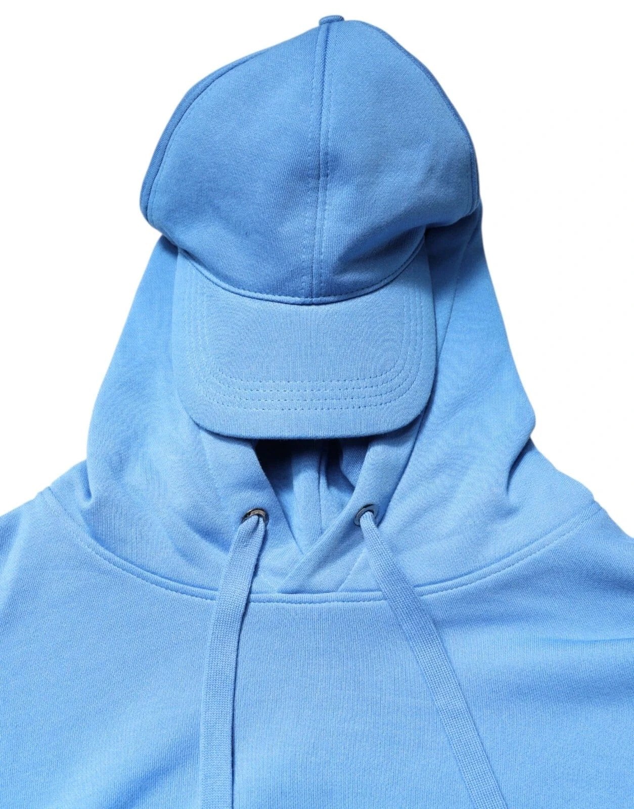 Dolce & Gabbana Blue Cotton Hooded Men Sportswear One Size Vest by Dolce & Gabbana