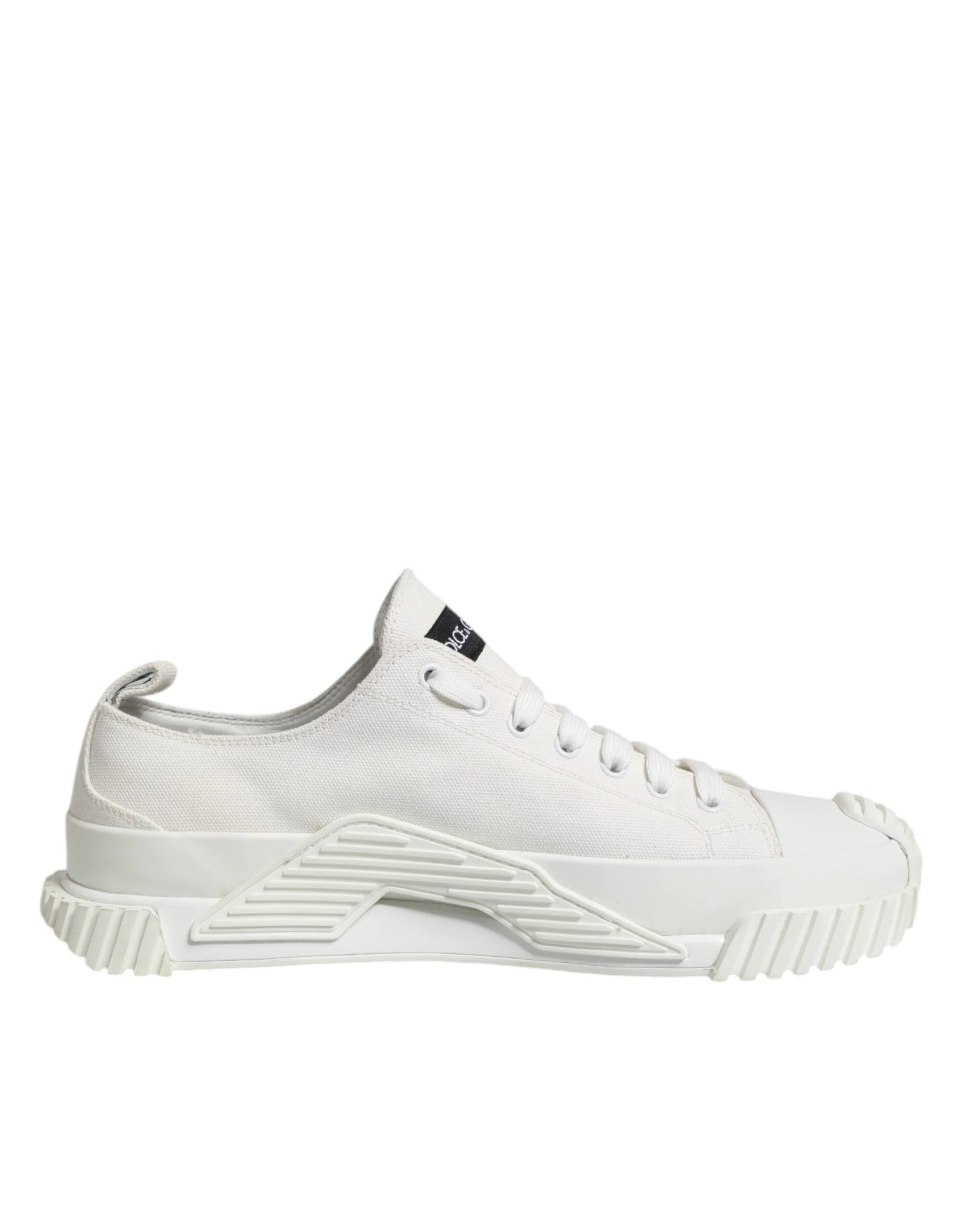 Dolce & Gabbana White Logo Graffiti Low Top Sneakers Shoes by Dolce & Gabbana