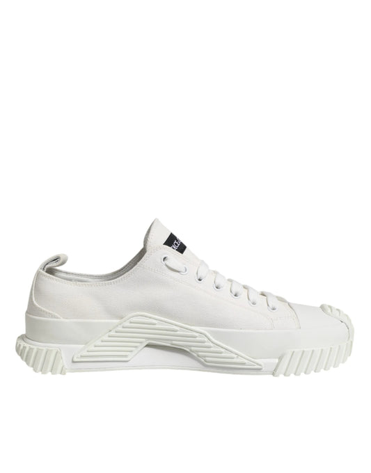Dolce & Gabbana White Logo Graffiti Low Top Sneakers Shoes by Dolce & Gabbana