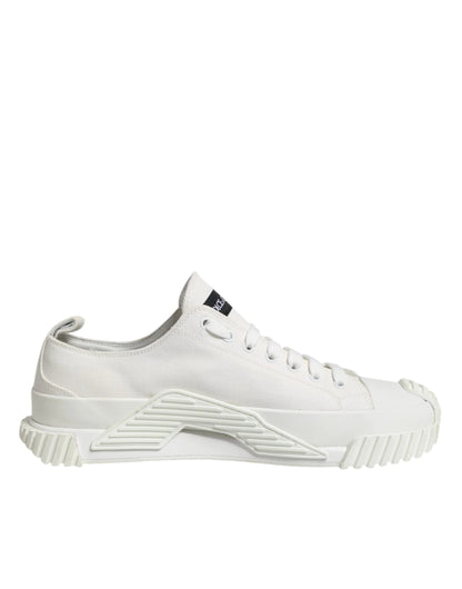 Dolce & Gabbana White Logo Graffiti Low Top Sneakers Shoes by Dolce & Gabbana
