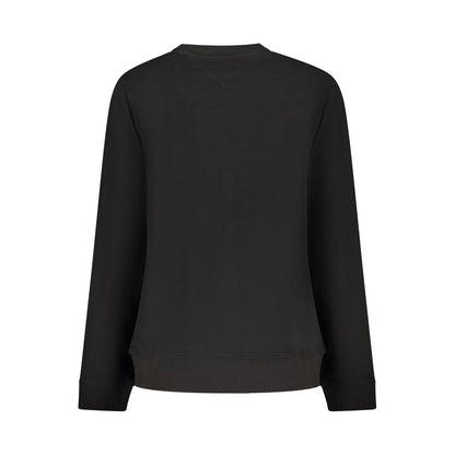 Sweat-shirt Tommy Hilfiger femme col rond en coton noir – TO-39475