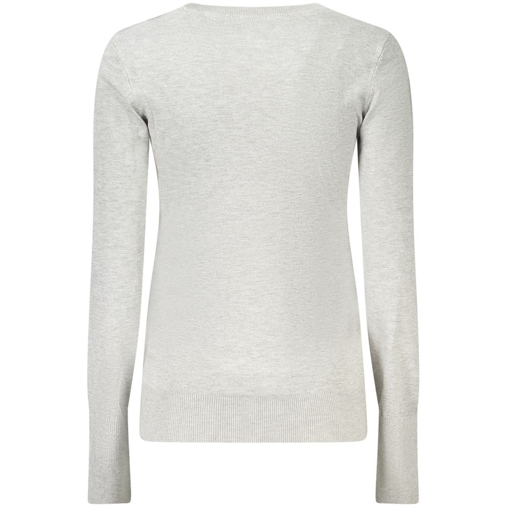 Pull Guess Jeans femme à strass en viscose gris – GU-39565